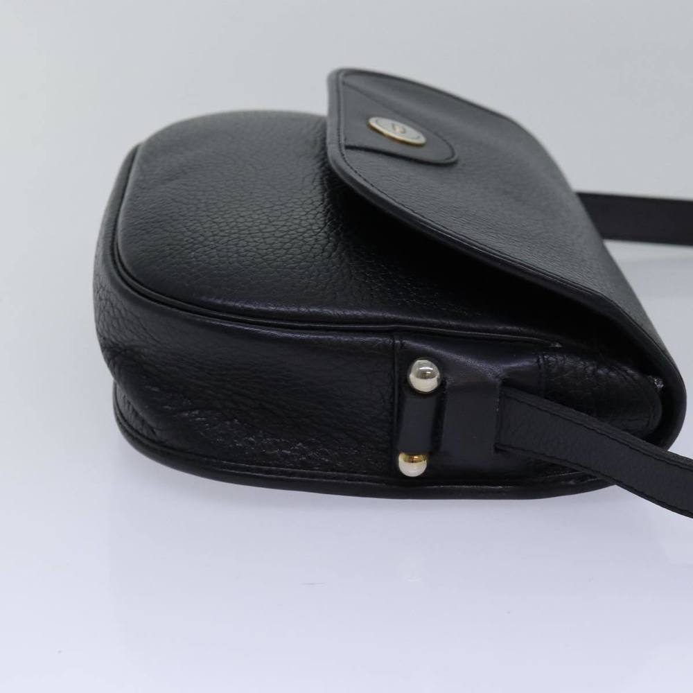 Christian Dior Shoulder Bag Leather Black Auth bs14945 - Picture 4 of 16